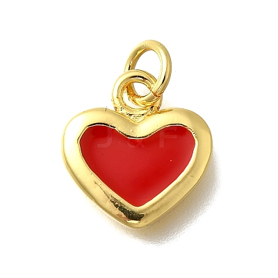 Brass with Enamel Pendants KK-D295-26G-01-1