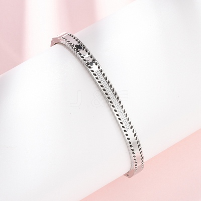 304 Stainless Steel Micro Pave Cubic Zirconia Hinged Bangles for Women BJEW-Z146-04P-1