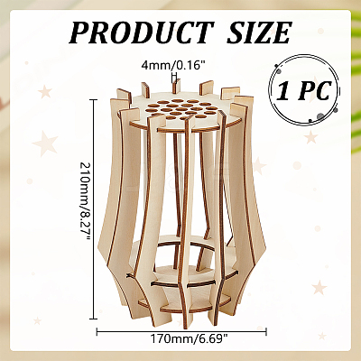 Wooden Vase Building Kits for Flowers Bouquet DIY-WH0899-68A-1