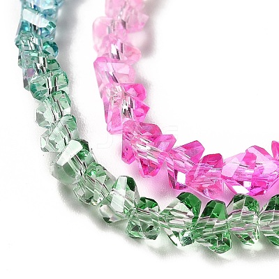 Transparent Glass Bead Strands GLAA-H023-02B-1
