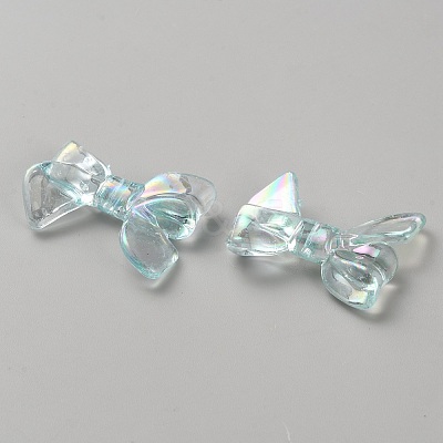 UV Plating Iridescent Transparent AB Color Plated Acrylic Beads LS-TACR-WH0029-01E-1