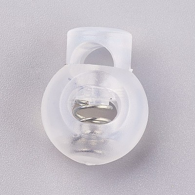 Plastic Iron Spring Cord Locks LS-X-FIND-WH0017-12-1