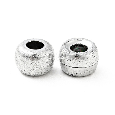 Plated Acrylic European Beads MACR-ZX016-B02-1