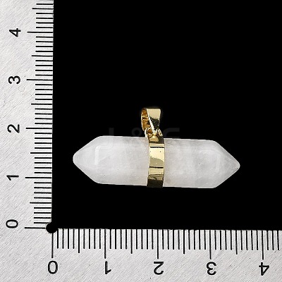 Natural Quartz Crystal Double Terminal Pointed Pendants G-NH0001-15G-05-1