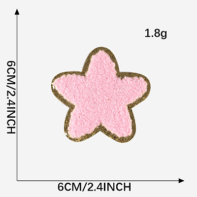 Towel Embroidery Style Cloth Iron on/Sew on Patches FABR-PW0001-178D-01-1