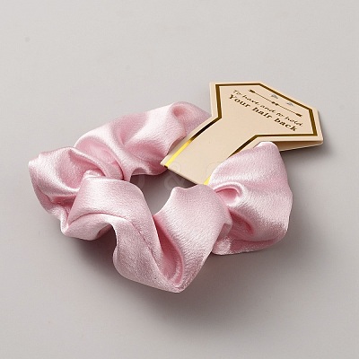 Cloth with Paper Elastic Hair Accessories OHAR-WH0051-015A-1