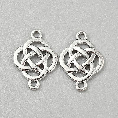 Tibetan Style Alloy Knot Connector Charms FIND-WH0432-92F-1
