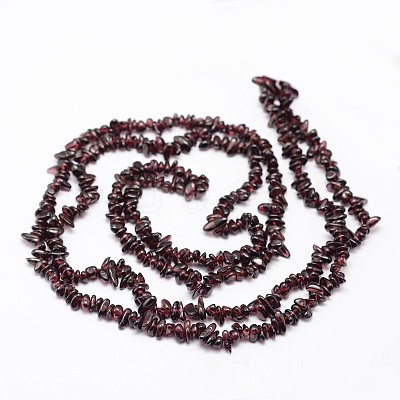 Chips Natural Garnet Beads Strands G-N0164-47-1