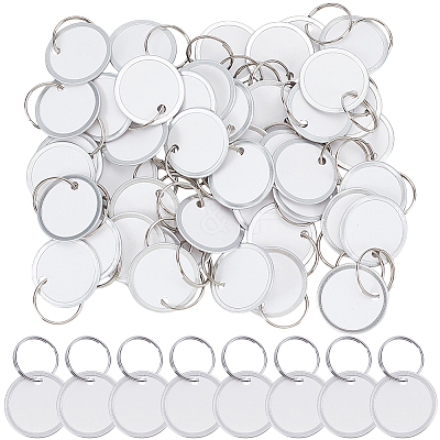 Aluminum & Paper Hanging Price Tags with Rings DIY-SP0007-89A-1