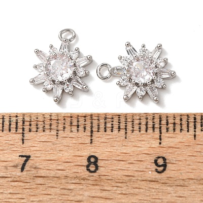 Brass Micro Pave Cubic Zirconia Pendants KK-A295-05P-1