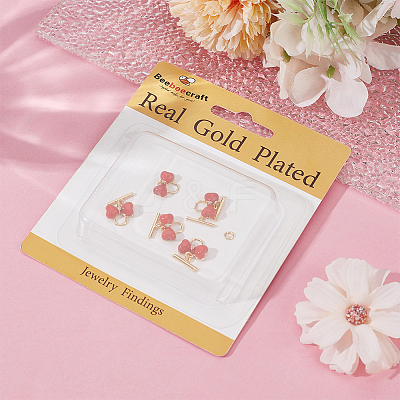 6Pcs Resin Toggle Clasps KK-BBC0018-90-1