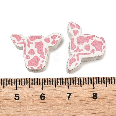 Printed Poplar Wood Beads WOOD-Z008-04B-1