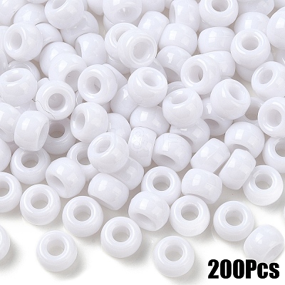 200Pcs Opaque Plastic Beads KY-YW0001-79I-1