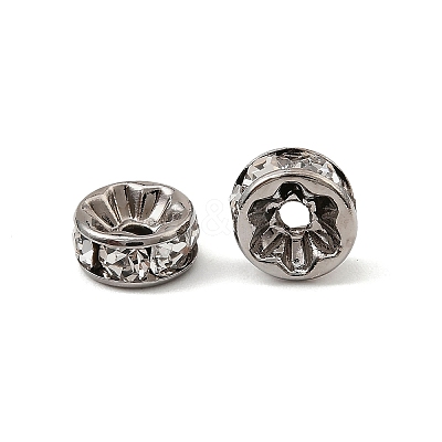 Brass Rhinestone Spacer Beads X-RB-A014-Z8mm-01B-NF-1