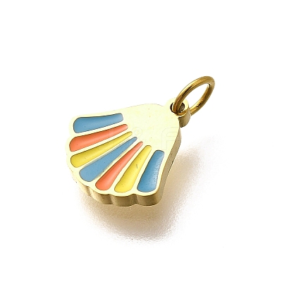304 Stainless Steel Enamel Charms STAS-R153-07G-01-1