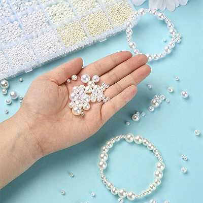 DIY Imitation Pearl Bracelet Making Kit DIY-YW0008-14-1