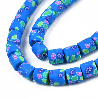 Handmade Polymer Clay Bead Strands X-CLAY-T020-10F-1