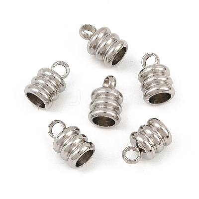 Tarnish Resistant 201 Stainless Steel Cord Ends STAS-R063-27-1