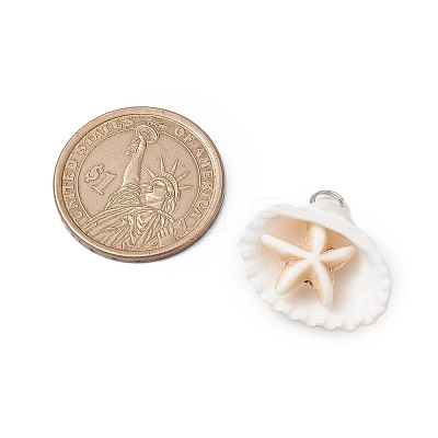 Summer Beach Natural Shell Pendants PALLOY-JF02649-1