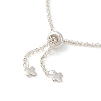 Natural Pearl Link Slider Bracelet BJEW-JB09449-01-1