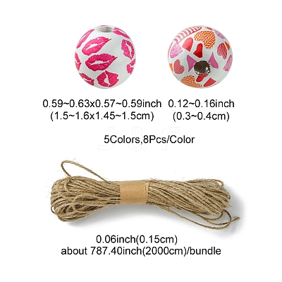 DIY Valentine's Day Pendant Decoration Making Kits DIY-FH0006-49-1