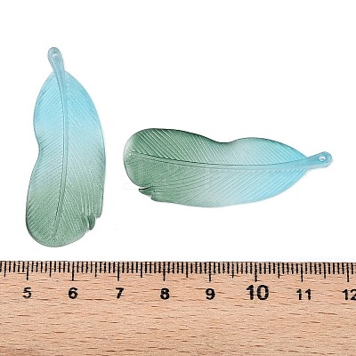 Two Tone Frosted Acrylic Pendants FACR-T007-02G-1