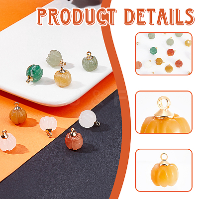 4 Sets Natural Mixed Stone Charms FIND-CA0005-80-1