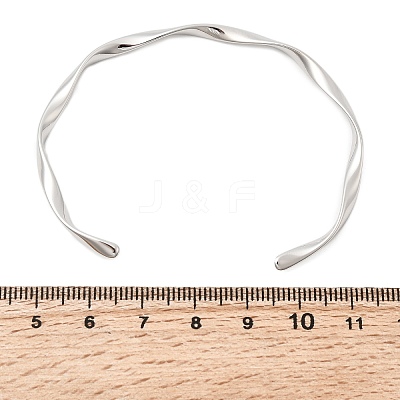 304 Stainless Steel Cuff Bangles for Women BJEW-G776-02P-1