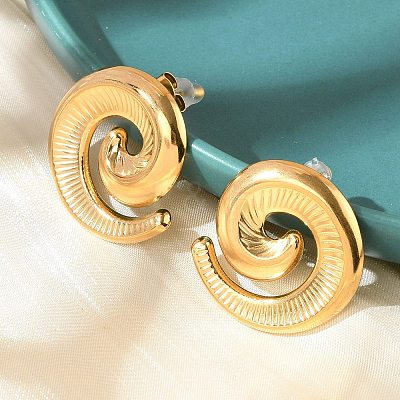 304 Stainless Steel Stud Earrings EJEW-B121-02G-01-1