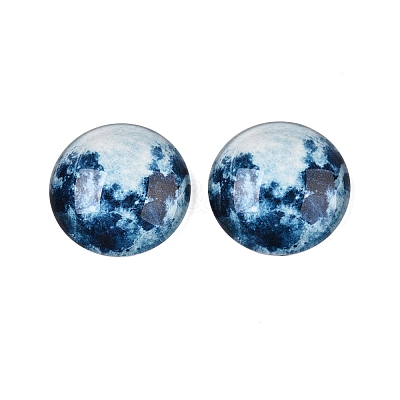 Fluorescent Glass Cabochons GGLA-T004-12B-1