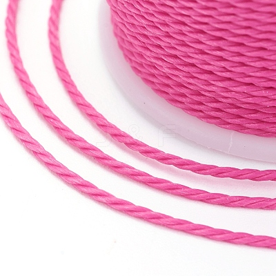 Round Waxed Polyester Cord YC-G006-01-1.0mm-1