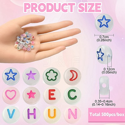 Luminous Acrylic Beads MACR-YW0002-96-1