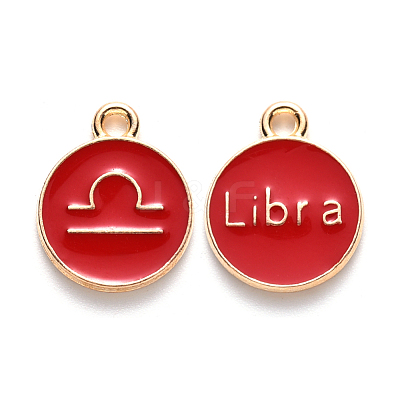 Alloy Enamel Pendants X-ENAM-S124-01A-07K-1