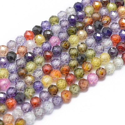 Cubic Zirconia Beads Strands G-G792-47-C-1