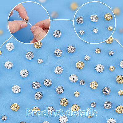 120Pcs 6 Style Brass Beads KK-PH0006-82-1