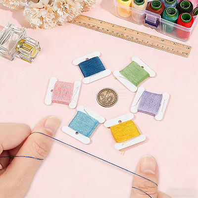 24Pcs 6 Colors Polyester Embroidery Threads DIY-CY0003-59-1