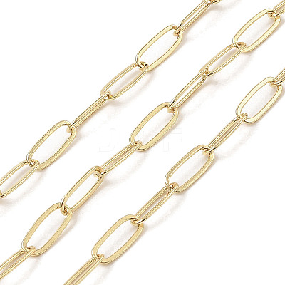 Rack Plating Oval Brass Curb Chains CHC-A010-01G-02-1