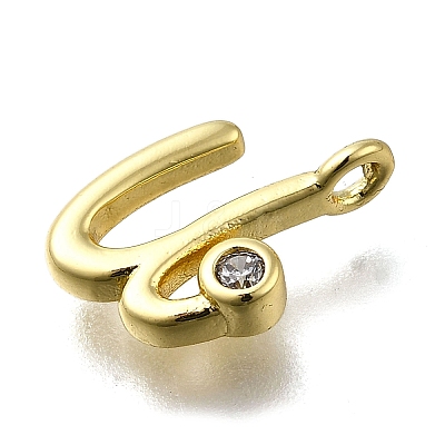 Brass Micro Pave Cubic Zirconia Pendants KK-B132-12G-U-1