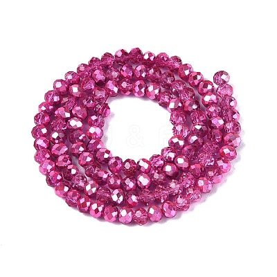 Transparent Electroplate Glass Beads Strands X1-EGLA-Q131-01A-08-1
