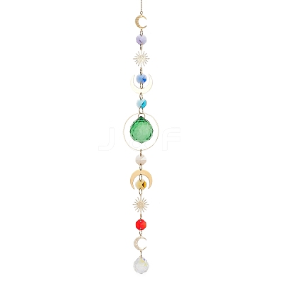 Glass Hanging Suncatchers HJEW-JM04491-1