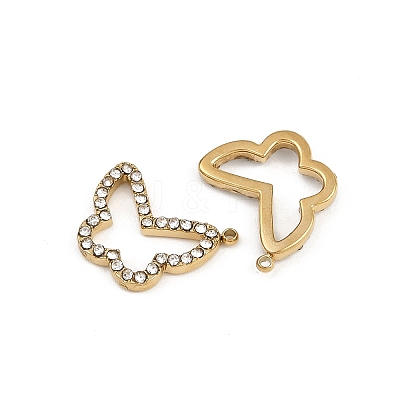 304 Stainless Steel Rhinestone Pendants STAS-Z154-03G-04-1