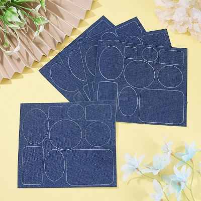 5 Sheets Denim Self-adhesive Patches PATC-TA0001-61D-1