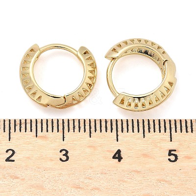 Triangle Brass Hoop Earrings EJEW-Z102-06G-1