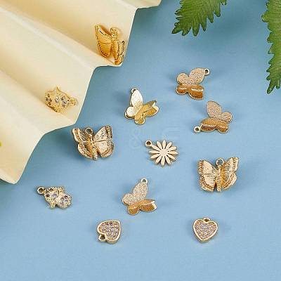 20Pcs 5 Styles Brass Charms KK-SZ0001-45-1