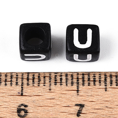 Initial Acrylic Horizontal Hole Beads OACR-ZX006-35U-1