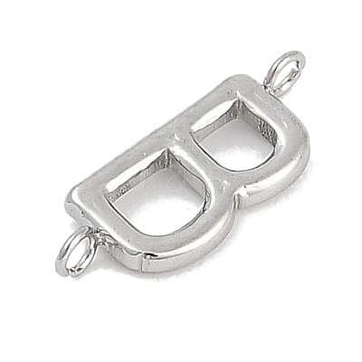304 Stainless Steel Letter Connector Charms STAS-M108-01P-02-1