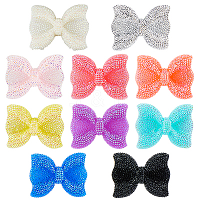 10Pcs 10 Colors Resin Rhinestone Cabochons FIND-FH0016-73-1