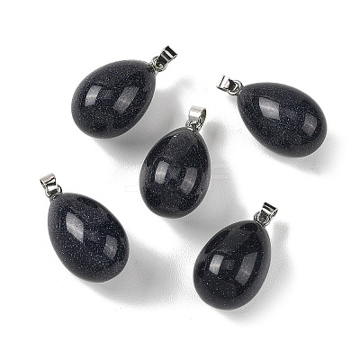 Synthetic Blue Goldstone Pendants GG-K002-08A-20-1