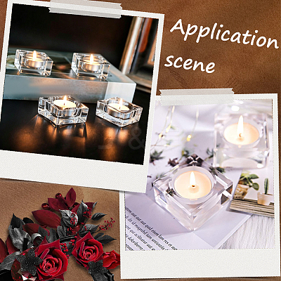2Pcs Glass Candle Cups AJEW-SC0004-47C-1