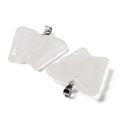 Natural Quartz Crystal Carved Pendants G-B067-01E-1